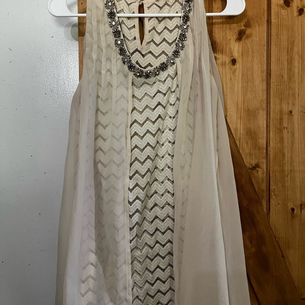 Ryu Cream Chevron Top